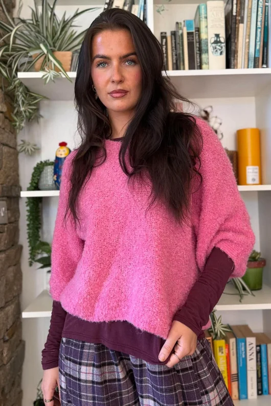 Lola Boucle Slouch Knit Candy